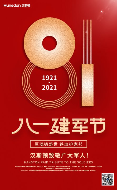 【軍魂永駐，不動如山】漢斯頓恭賀中國人民解放軍